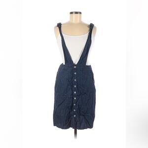 Rolling Peach denim jean overall jumper dress, size med